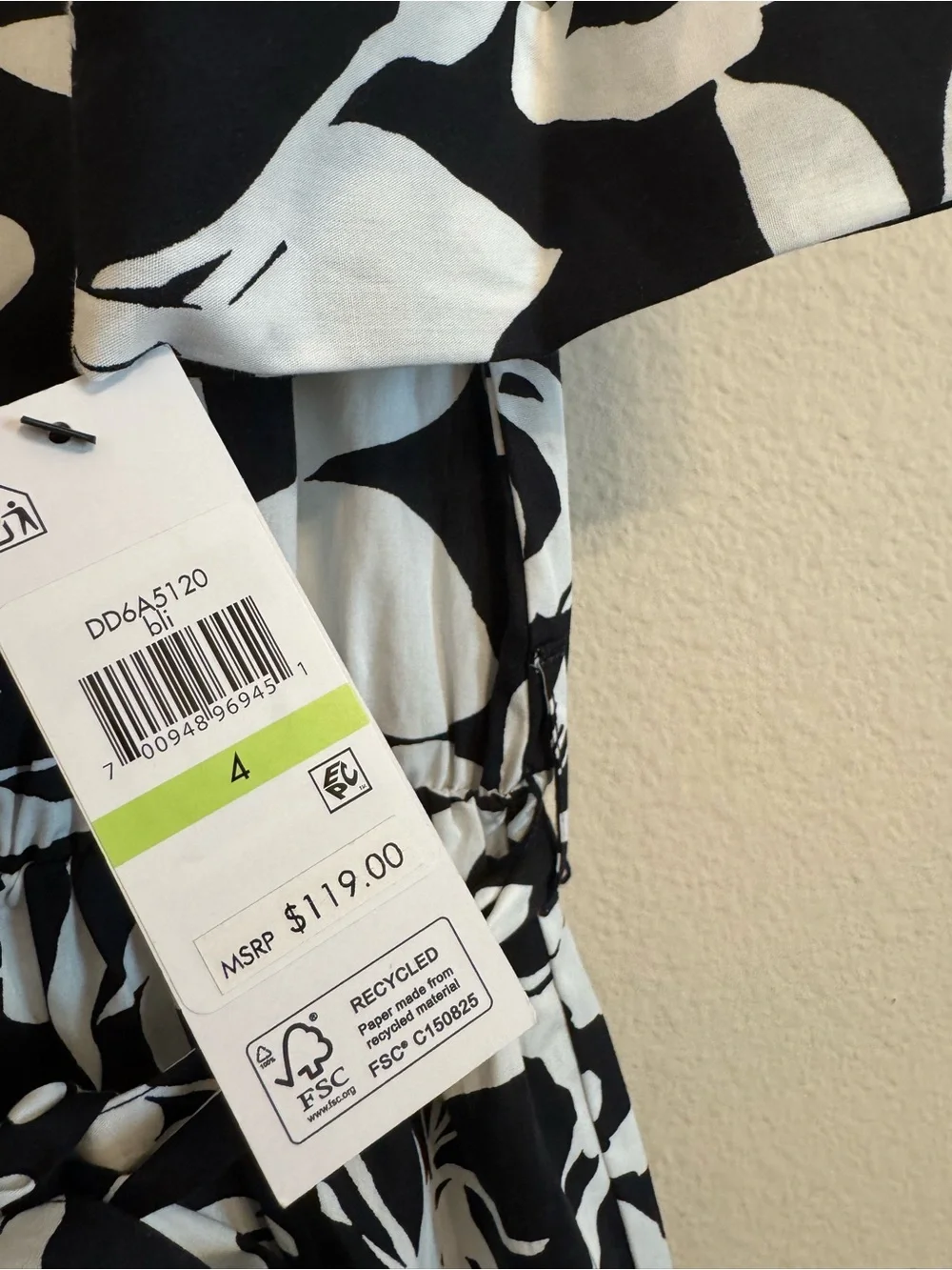 DKNY Elbow Sleeve Collared Neck Button-Front Belted Floral Midi Shirt dress